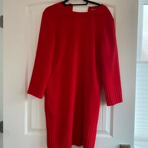 COS Vibrant Red Long Sleeve Dress